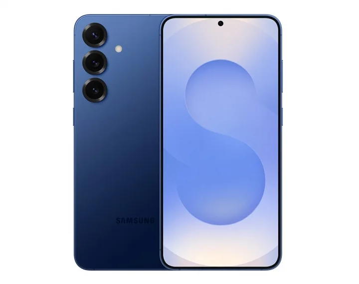 Samsung Galaxy S25+ in Navy, front and back views