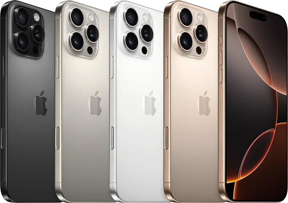 Apple iPhone 16 Pro family in four titanium finishes