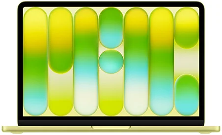 MacBook Neo in Citrus, open front view