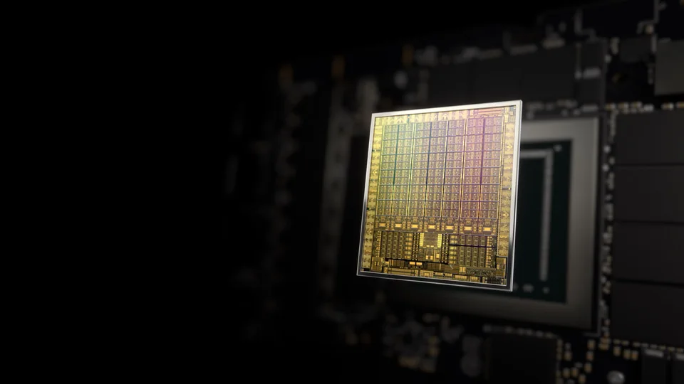 NVIDIA Ampere architecture physical die render; family illustration